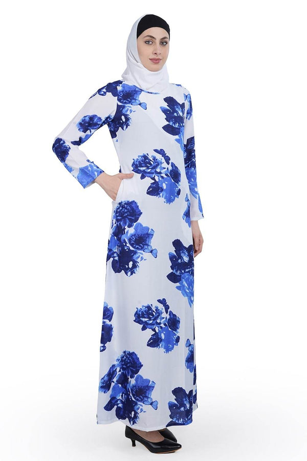 Printed Crepe Abaya AYP-593 - ZEYTONCART