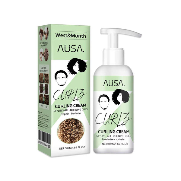 West&Month 50ml Hair Curling Cream Anti-Frizz Bouncy Styling Hair Repair Damage Hair Volumizing Moisturizing Hair Care Cream - ZEYTONCART