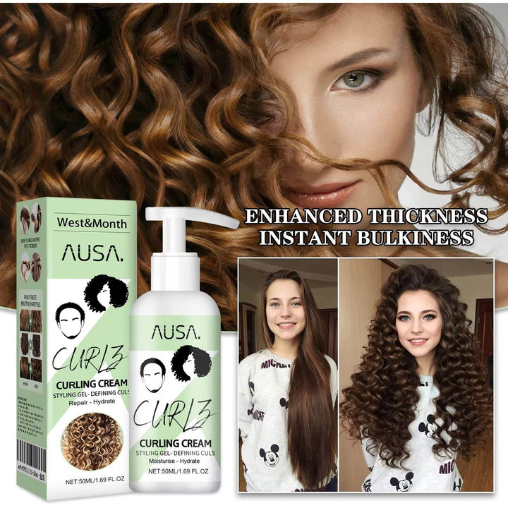 West&Month 50ml Hair Curling Cream Anti-Frizz Bouncy Styling Hair Repair Damage Hair Volumizing Moisturizing Hair Care Cream - ZEYTONCART