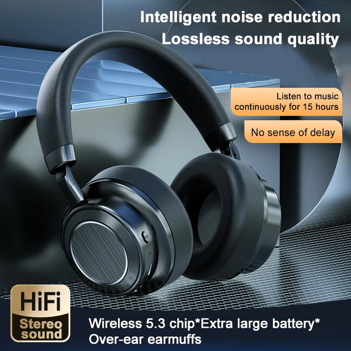Premium ANC Wireless Over-Ear Headphones with Microphone, HiFi Stereo Sound - ZEYTONCART