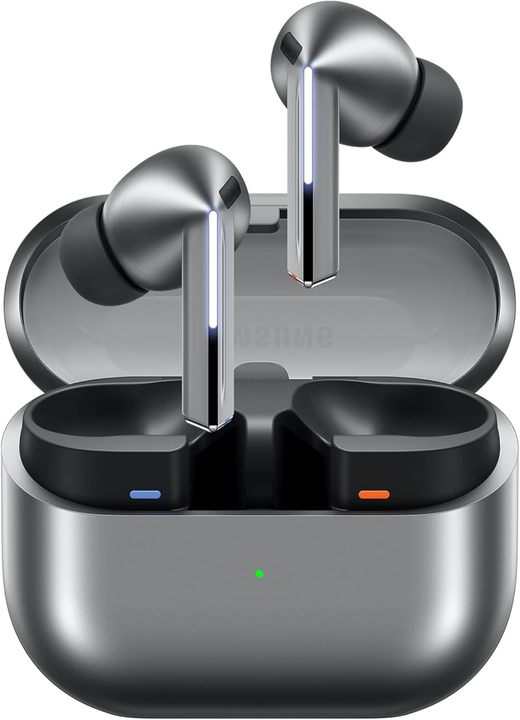 For Samsung for Galaxy Buds 3 Pro AI Wireless Earbuds Noise Cancelling Sound Optimization Comfort Fit Silver LED Redesigned