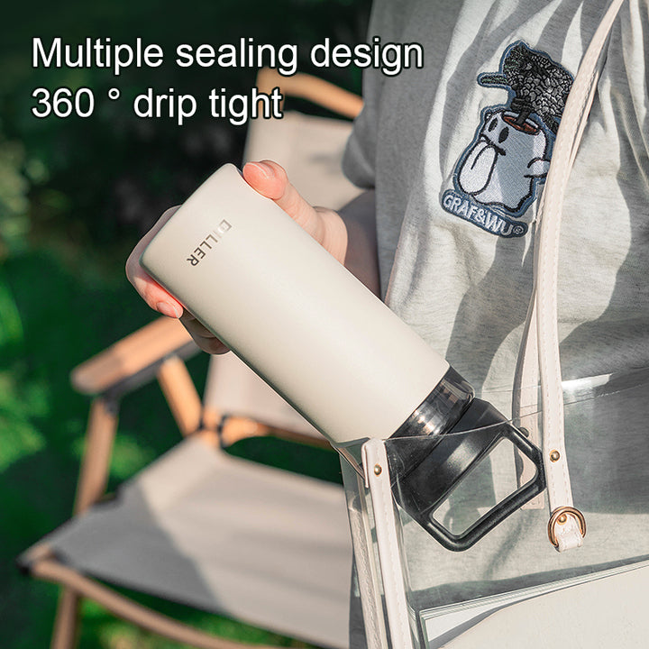 Business Insulated Water Flask Stainless Steel Water Bottle With Tea Infuser - ZEYTONCART