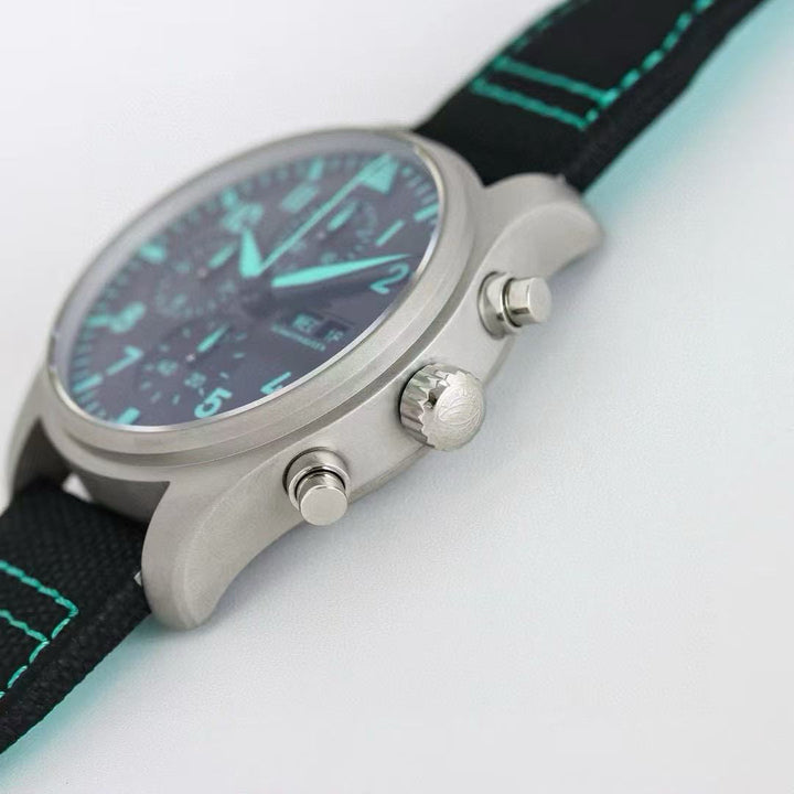 Luxury Men's Iconic 43mm Dial Mechanical Watch Royce Reloj Automatic Chronograph Stainless Steel Classic Pilot Style ETA