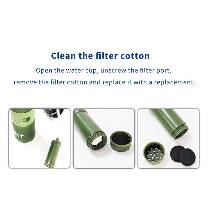 OEM Survival Water Filter Bottles Action Outdoor Water Filter Bottle Emergency Survival Water Filter Bottle - ZEYTONCART