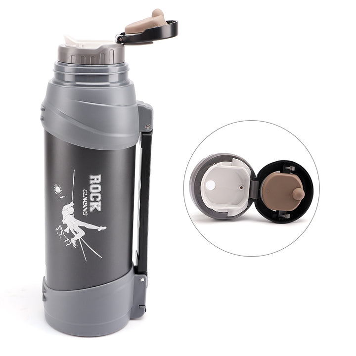 2000ML NEW High Quality Large Capacity Stainless Steel Vacuum Double Wall Travel Pot with Handle - ZEYTONCART