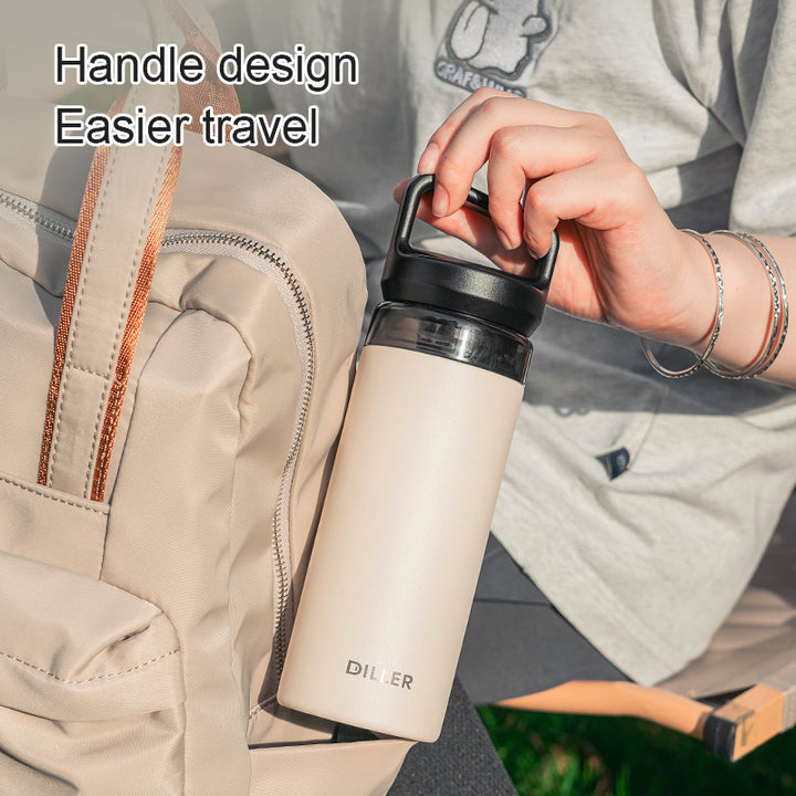 Business Insulated Water Flask Stainless Steel Water Bottle With Tea Infuser - ZEYTONCART