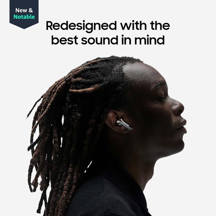 For Samsung for Galaxy Buds 3 Pro AI Wireless Earbuds Noise Cancelling Sound Optimization Comfort Fit Silver LED Redesigned