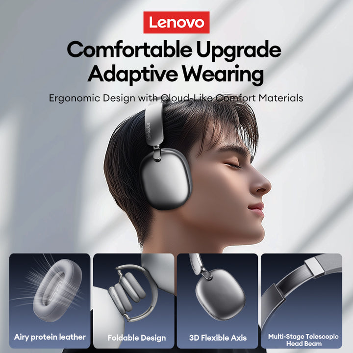 100% Lenovo TH60 TWS BT 5.4 Headphones Long Endurance Headset HIFI Surround Sound With Large Speakers Outdoor Earphones
