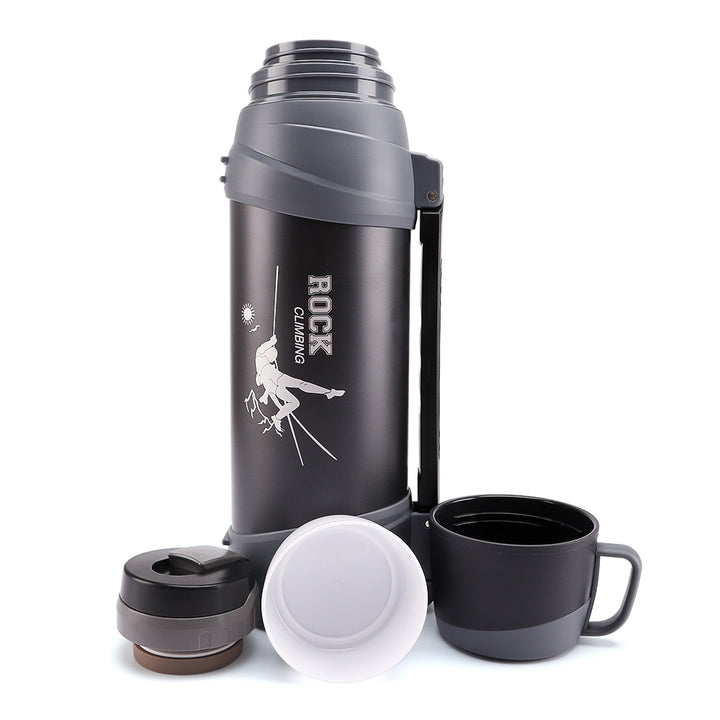 2000ML NEW High Quality Large Capacity Stainless Steel Vacuum Double Wall Travel Pot with Handle - ZEYTONCART