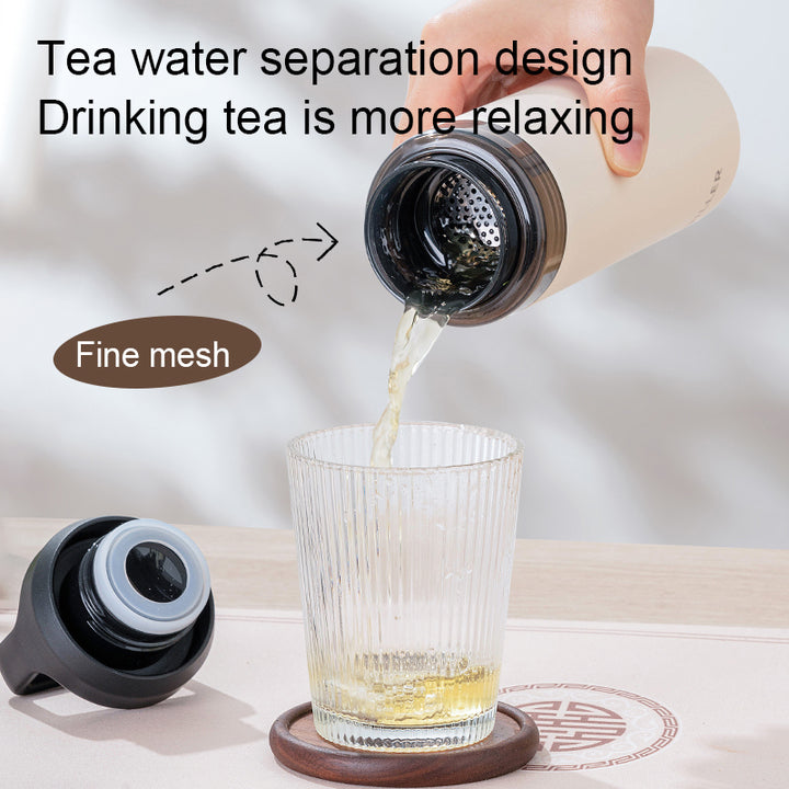 Business Insulated Water Flask Stainless Steel Water Bottle With Tea Infuser - ZEYTONCART