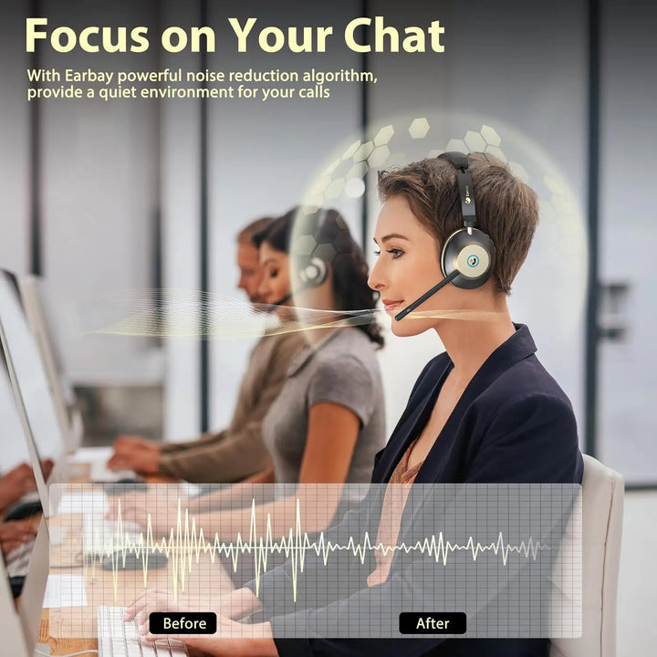 Kensing BT-882C-D 99.6% ENC Noise Cancelling Wireless Gaming Headset with Mic - ZEYTONCART
