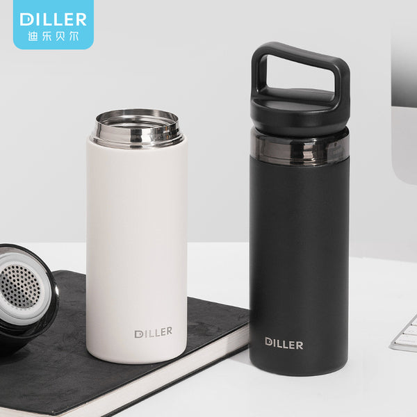 Business Insulated Water Flask Stainless Steel Water Bottle With Tea Infuser - ZEYTONCART