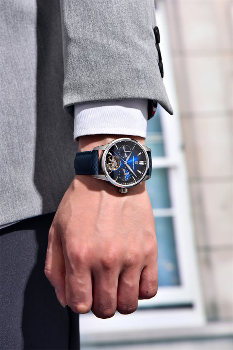 PAGANI DESIGN PD-YS021 New 41MM Pilot's Hollow Moon Phase Leisure Fashion Men Mechanical Watch Sapphire Glass Automatic Watches