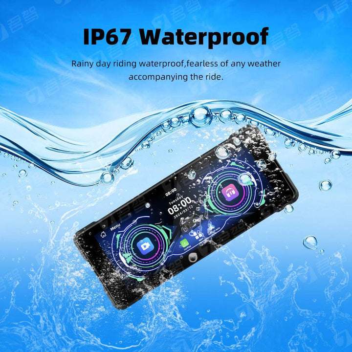 Motorcycle Wireless Carplay Navigation Android Anto Front And Rear Dual Bluetooth Camera Record - ZEYTONCART