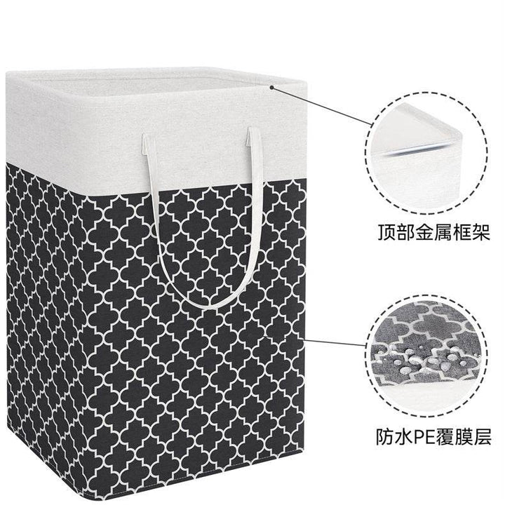 Large Laundry Basket Striped Foldable Storage Bag Laundry Baskets - ZEYTONCART
