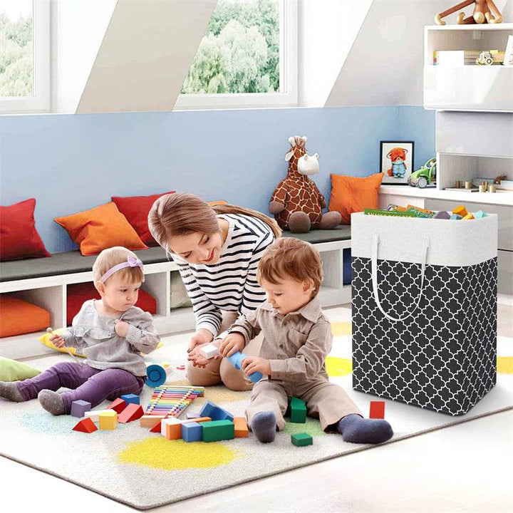 Large Laundry Basket Striped Foldable Storage Bag Laundry Baskets - ZEYTONCART