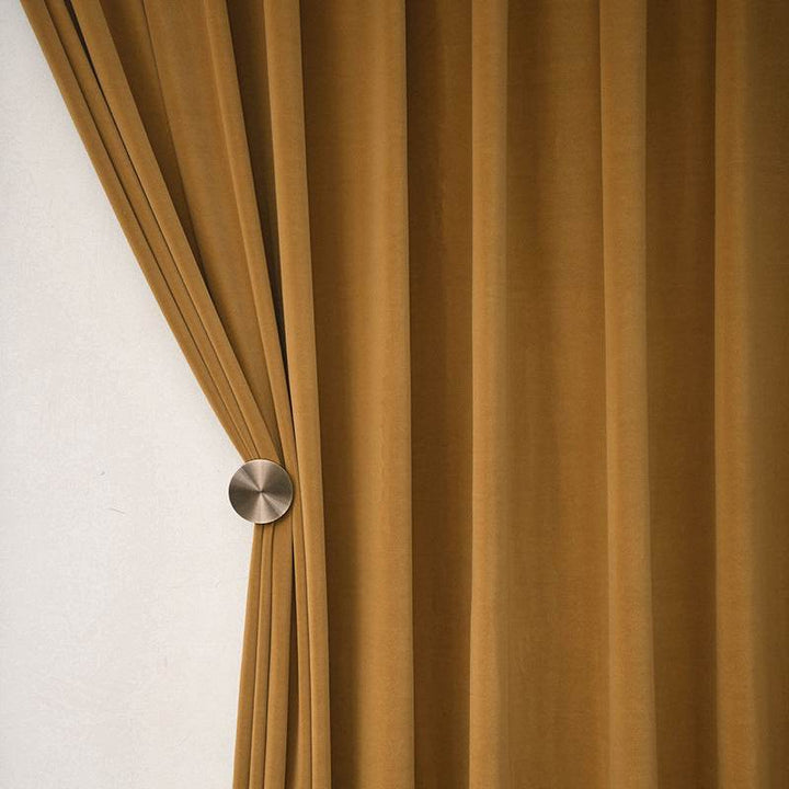 Solid Color Retro Bedroom Blackout Curtains - ZEYTONCART