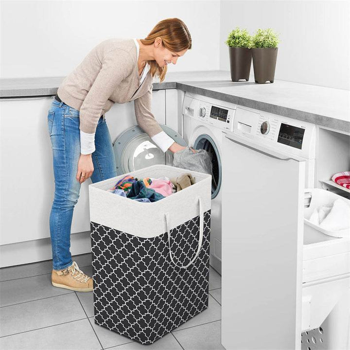 Large Laundry Basket Striped Foldable Storage Bag Laundry Baskets - ZEYTONCART