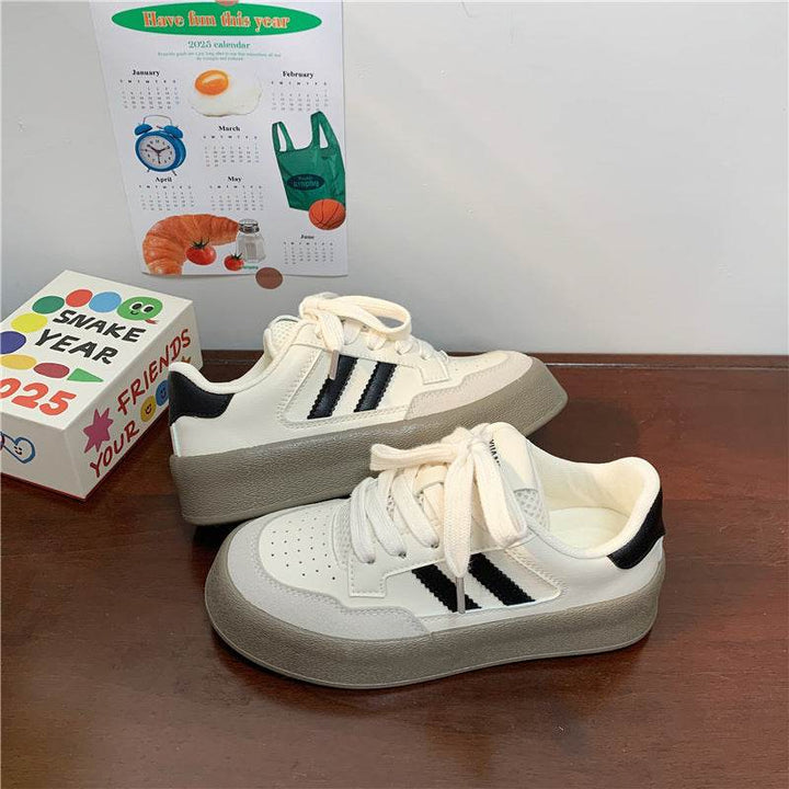 New Trend Canvas Thick-soled All-matching Sneakers For Women - ZEYTONCART