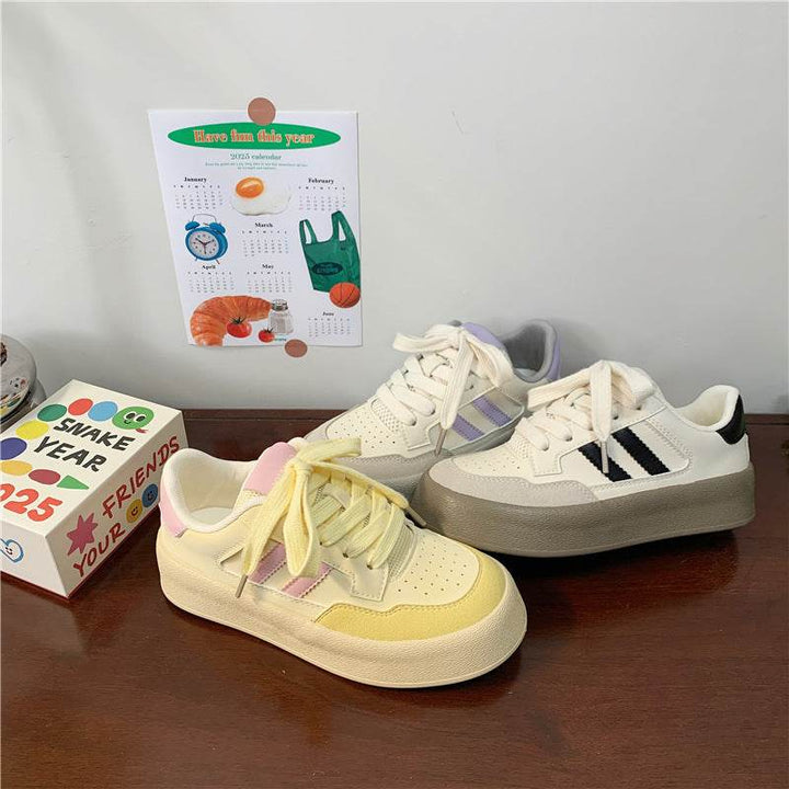 New Trend Canvas Thick-soled All-matching Sneakers For Women - ZEYTONCART