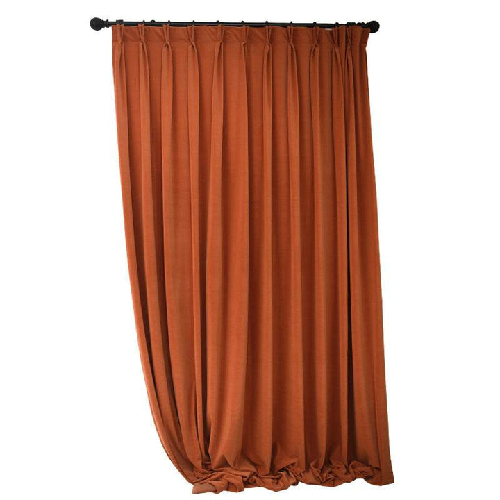 Solid Color Retro Bedroom Blackout Curtains - ZEYTONCART