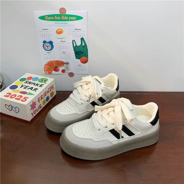 New Trend Canvas Thick-soled All-matching Sneakers For Women - ZEYTONCART
