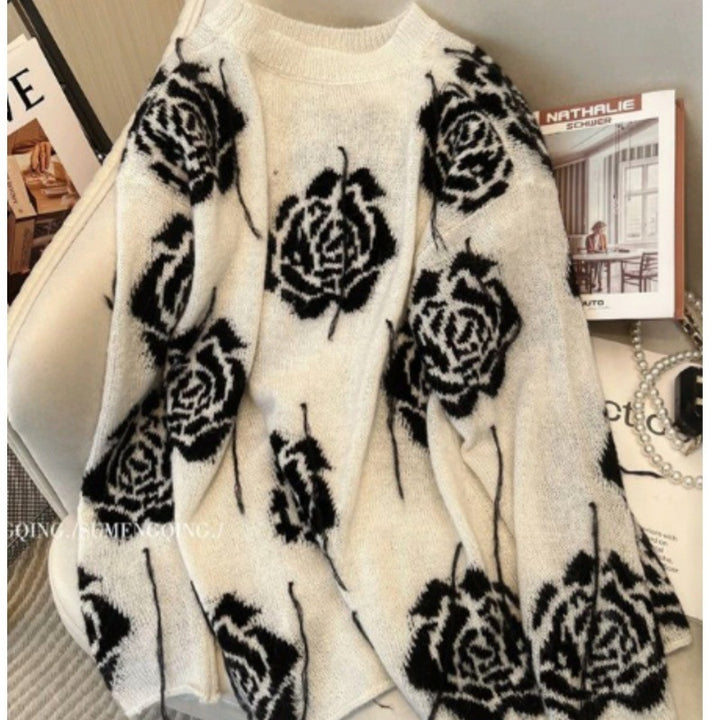 Women's Autumn And Winter Comfortable Outerwear Inner Wear Flower Top - ZEYTONCART