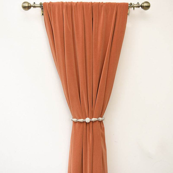 Solid Color Retro Bedroom Blackout Curtains - ZEYTONCART
