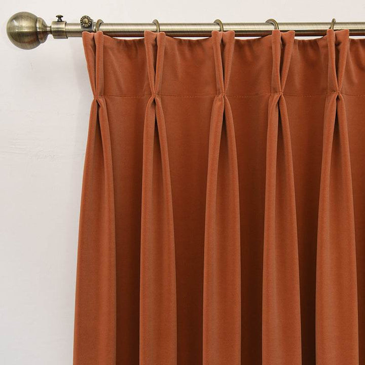 Solid Color Retro Bedroom Blackout Curtains - ZEYTONCART