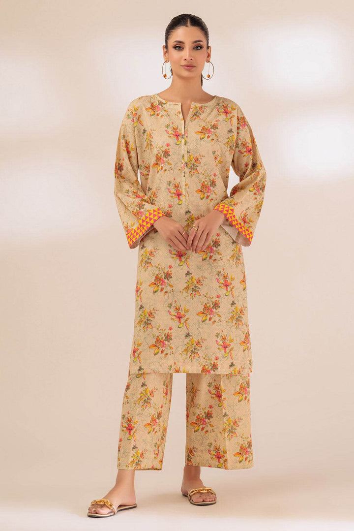 Stitched 2-Piece Cambric Suit – Printed Box Cut Shirt & Culottes (PWS2232P07) - ZEYTONCART