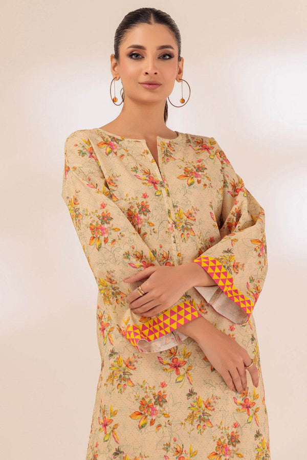 Stitched 2-Piece Cambric Suit – Printed Box Cut Shirt & Culottes (PWS2232P07) - ZEYTONCART