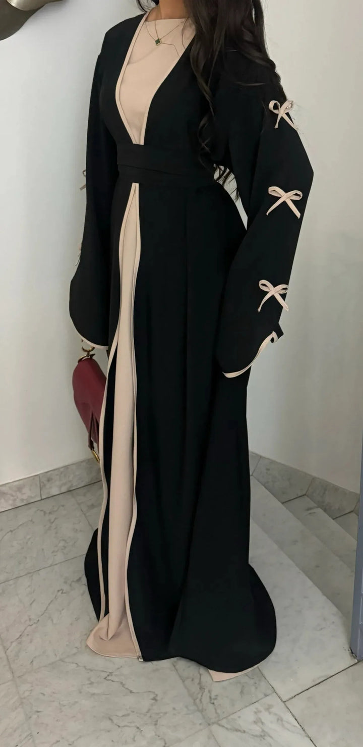 Muslim Women Dubai Middle East Bow Robe Dress Abaya Bowknot Clothing - ZEYTONCART