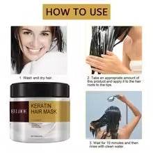 Collagen Hair Treatment Deep Repair Conditioning Argan Oil Collagen Hair Mask Essence Keratin Conditioner For Dry Damaged Hair - ZEYTONCART