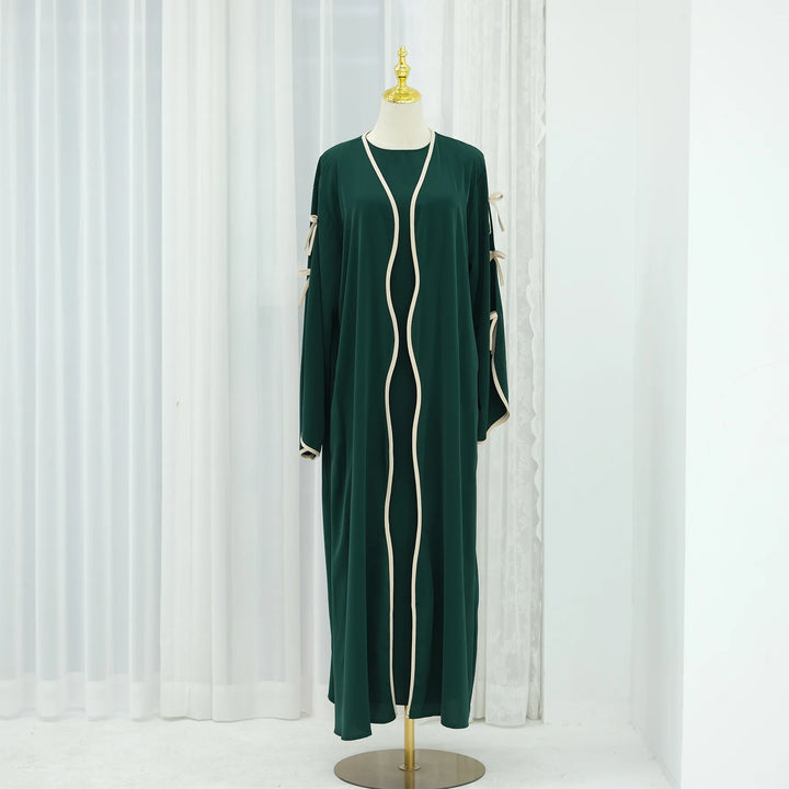 Muslim Women Dubai Middle East Bow Robe Dress Abaya Bowknot Clothing - ZEYTONCART