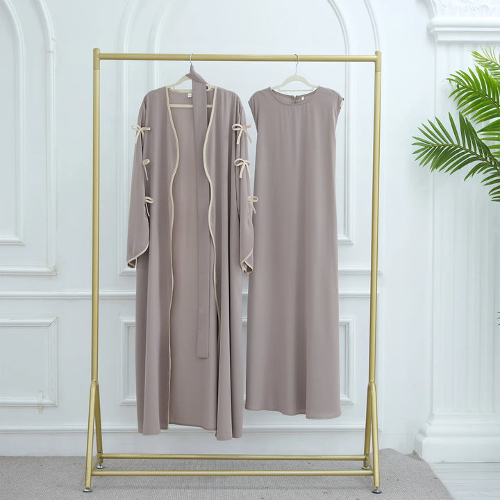 Muslim Women Dubai Middle East Bow Robe Dress Abaya Bowknot Clothing - ZEYTONCART