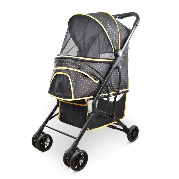 Lightweight Pet Stroller Foldable Cat Stroller Small and Medium-sized Dog Stroller Shock-absorbing Elderly Pet Cart Pet Supplies - ZEYTONCART