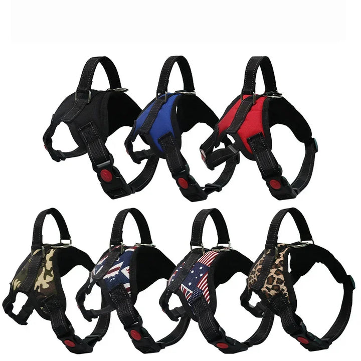 Pet Dogs Adjustable Harness Small and Large Dog Harness Vest,150cm Strong Dog Leash Pet Leashes Reflective Leash Drag Pull Tow - ZEYTONCART