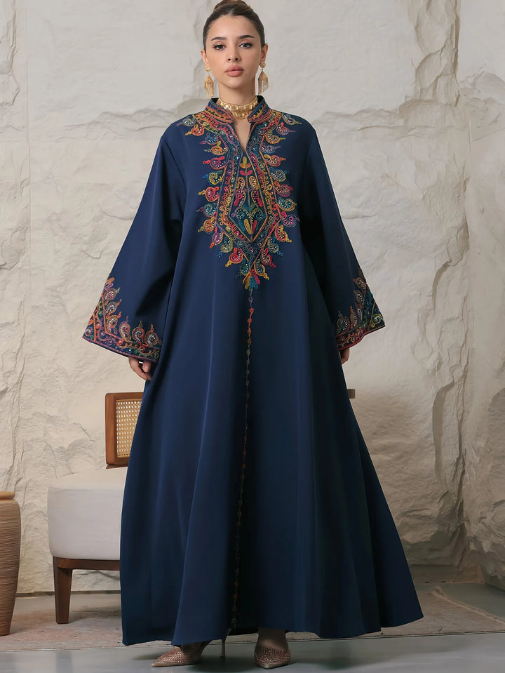 Eid Abaya Turkey Kaftan Djellaba Saudi Arab Robe Ramadan Muslim Women Maxi Dress Embroidery Islam Jalabiya Vestidos Kebaya Gown - ZEYTONCART