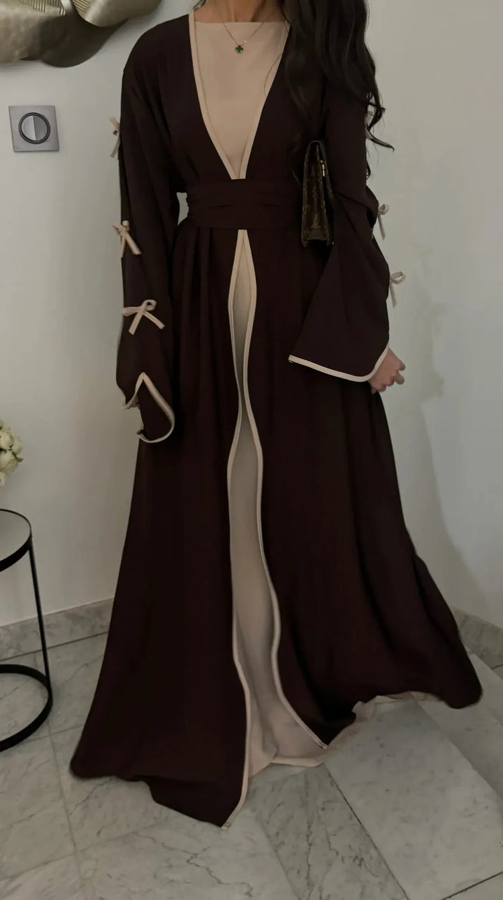 Muslim Women Dubai Middle East Bow Robe Dress Abaya Bowknot Clothing - ZEYTONCART