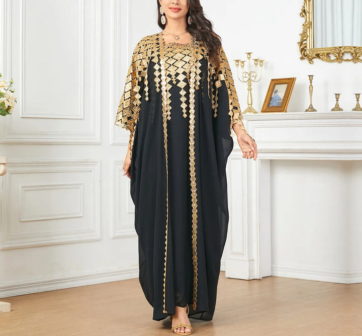 New Eid Muslim Party Dress for Women Abaya with Inner Dress 2 Piece Set Jalabiya Ramadan Abayas Robe Caftan Vestidos Largos 2025 - ZEYTONCART