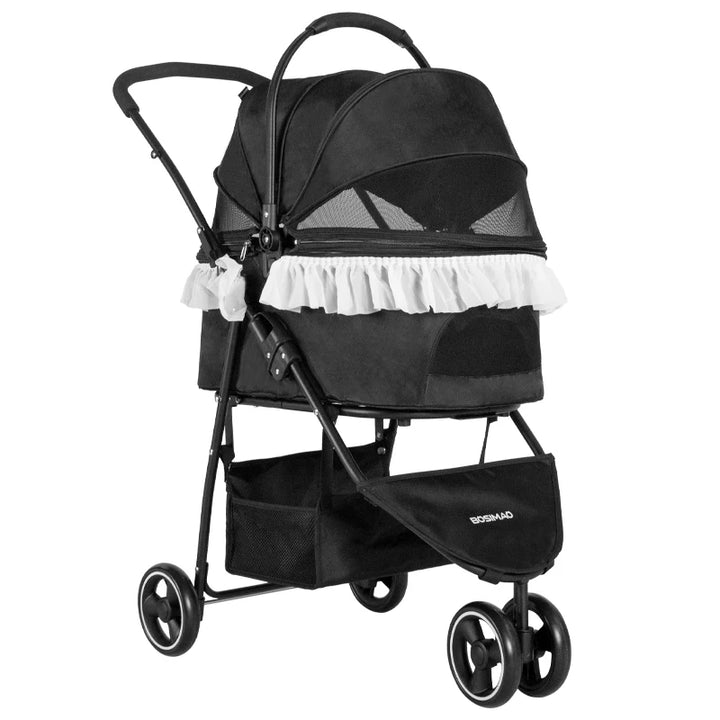 Pet Stroller Detachable Small and Medium-sized Dog Travel Stroller Lightweight and Foldable Portable Pet Stroller Pet Supplies - ZEYTONCART