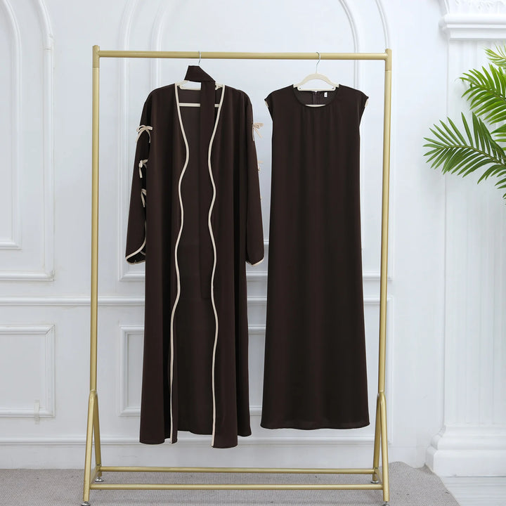 Muslim Women Dubai Middle East Bow Robe Dress Abaya Bowknot Clothing - ZEYTONCART