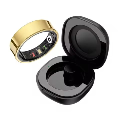 BT Smart Ring Smart Wearable Fitness Tracker Heart Rate Blood Oxygen Sleep Monitoring 5-7 Days Battery Life for Women & Men