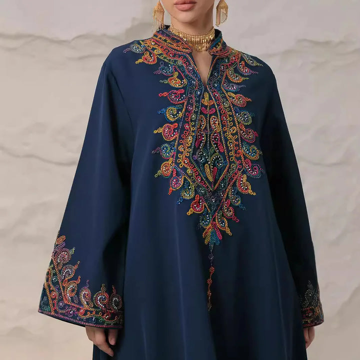 Eid Abaya Turkey Kaftan Djellaba Saudi Arab Robe Ramadan Muslim Women Maxi Dress Embroidery Islam Jalabiya Vestidos Kebaya Gown - ZEYTONCART