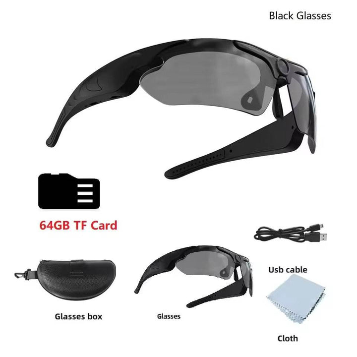 Wearable HD 1080P Camera Outdoor Cycling Glasses Polarized Lens Smart Camcorder Security Protection Video Record Smart Camera - ZEYTONCART