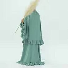 2025 Eid Arabic Muslim Women Khimar Set Elegant Dubai Hijab Abaya Dress Islamic Church Prayer Clothes Fashion Turkey Kebaya Robe - ZEYTONCART