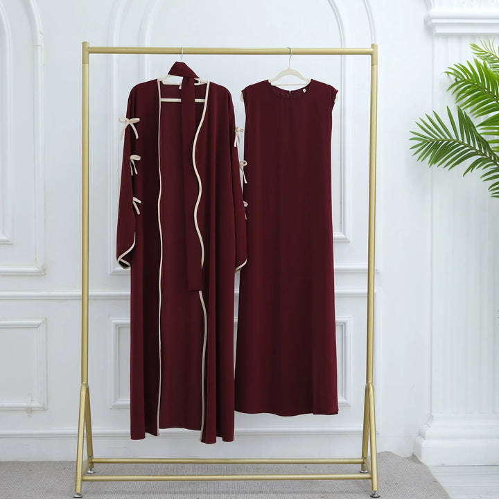 Muslim Women Dubai Middle East Bow Robe Dress Abaya Bowknot Clothing - ZEYTONCART