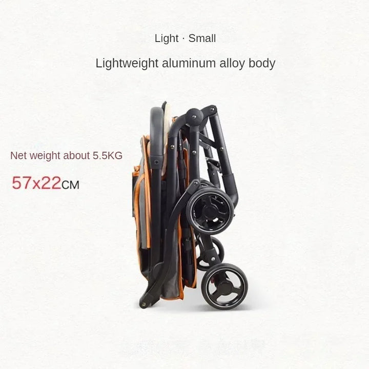 Lightweight Pet Stroller Foldable Cat Stroller Small and Medium-sized Dog Stroller Shock-absorbing Elderly Pet Cart Pet Supplies - ZEYTONCART