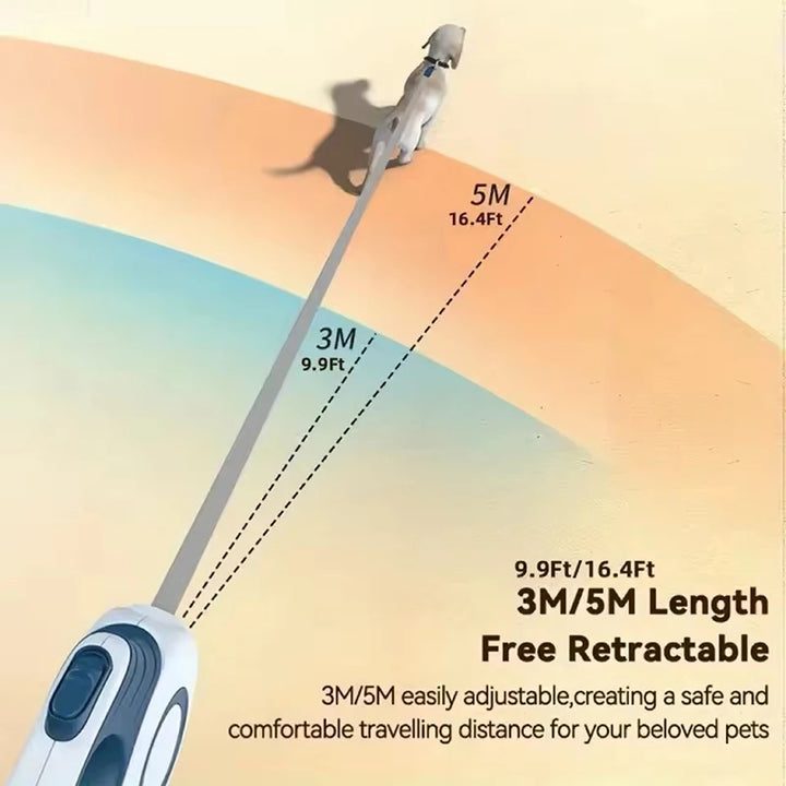 5M Booteely Automatic Retractable Dog Leash Extendable Rope For Outdoor Travel Walking Hiking Small Dogs Traction Rope Cat Lead - ZEYTONCART