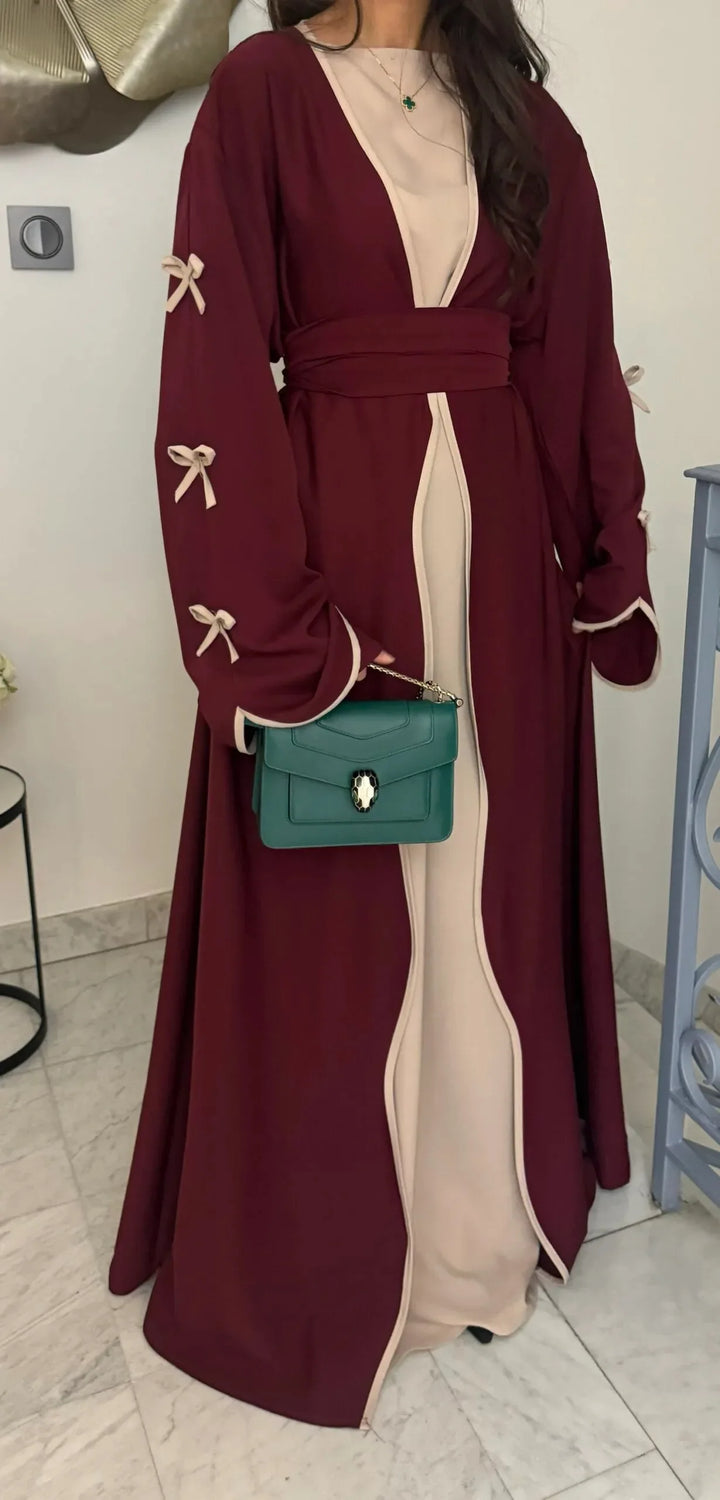 Muslim Women Dubai Middle East Bow Robe Dress Abaya Bowknot Clothing - ZEYTONCART
